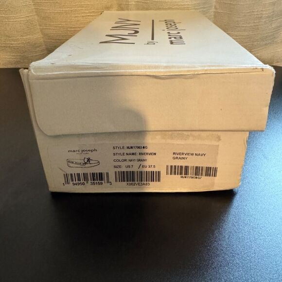 NEW MJNY Marc Joseph Riverview Leather Loafers Navy Grainy Women's 7 | Old Money - Picture 6 of 12